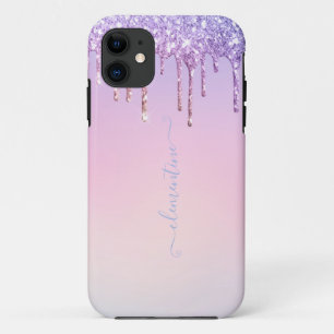 Capa Para iPhone 11 Escrita cintilante do arco-íris com brilho moderno