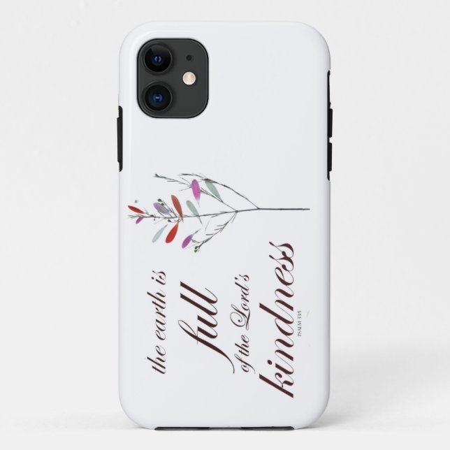 Capa Para iPhone 11 Escritura, Salmo 33, bondade, (Verso)