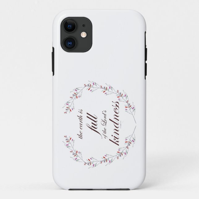 Capa Para iPhone 11 Escritura, Salmo 33, bondade de Cheio (Verso)