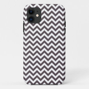 Capa Para iPhone 11 Escuro - teste padrão de Chevron do branco