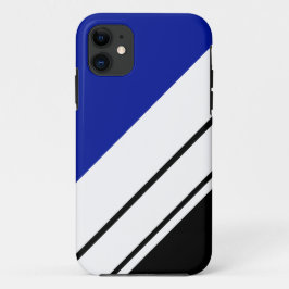 Capa Para iPhone 11 Esforços de Corridas Brancas Azuis Reais de Esport