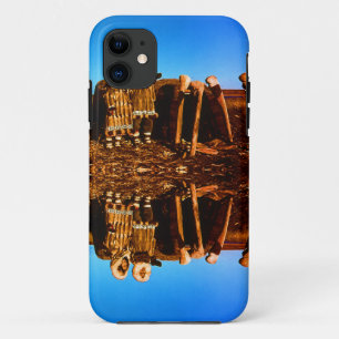 Capa Para iPhone 11 Eskimo vestido com pele vintage Alasca iglu de gra
