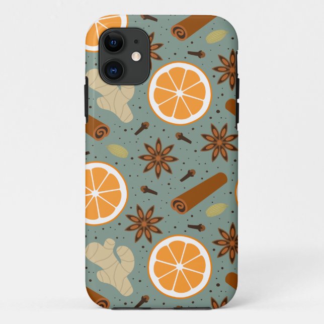 Capa Para iPhone 11 Especiarias de Natal (Verso)