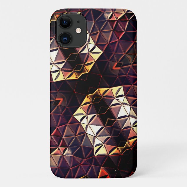 Capa Para iPhone 11 Espelhamento de triângulos gerando formas estranha (Verso)