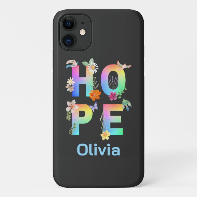 Capa Para iPhone 11 Esperança de inspiração motivacional artística pos (Verso)