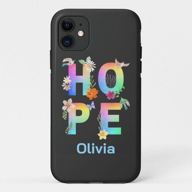 Capa Para iPhone 11 Esperança de inspiração motivacional artística pos (Verso)