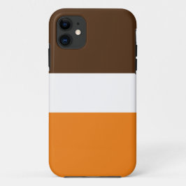 Capa Para iPhone 11 Esportes Amplo Cacau Rico Castanho Laranja Branco