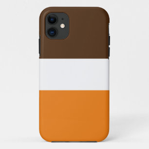 Capa Para iPhone 11 Esportes Amplo Cacau Rico Castanho Laranja Branco