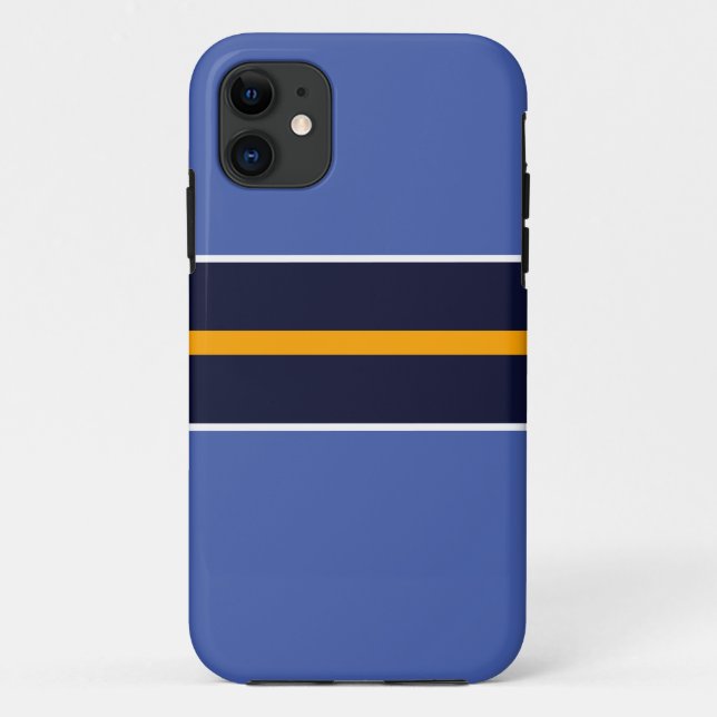 Capa Para iPhone 11 Esportes com dois Marinhos de tonalidade - faixas  (Verso)