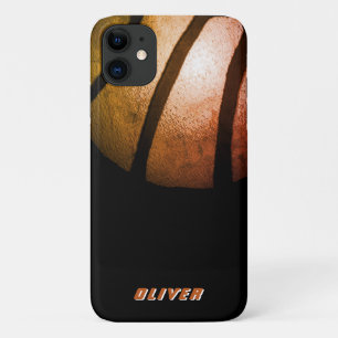 Capa Para iPhone 11 Esportes de Bola de Basquete de Laranja Negro Met