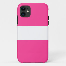 Capa Para iPhone 11 Esportes divertidos, Bright Candy White Strips Ros