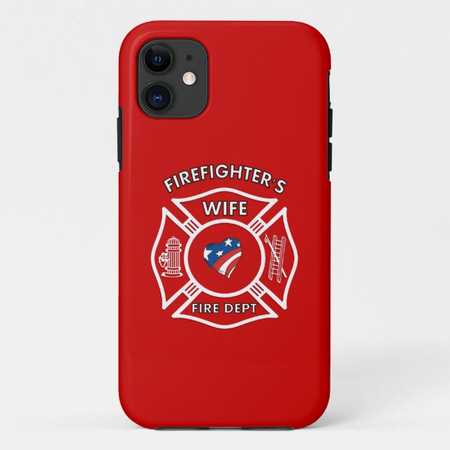 Capa Para iPhone 11 Esposas EUA do bombeiro (Verso)