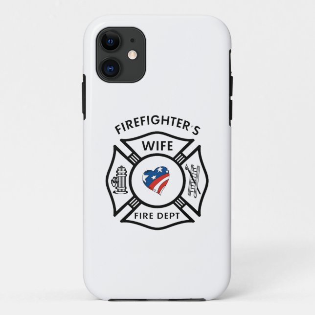 Capa Para iPhone 11 Esposas EUA do bombeiro (Verso)