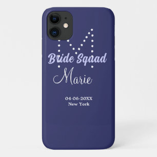 Capa Para iPhone 11 Esquadra da noiva adicionar nome monograma damas d