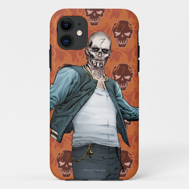 Capa Para iPhone 11 Esquadrão Suicida | El Diablo Comic Book Art (Verso)