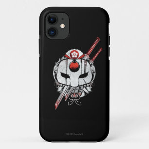 Capa Para iPhone 11 Esquadrão Suicida Mascaramento Katana e Espadas