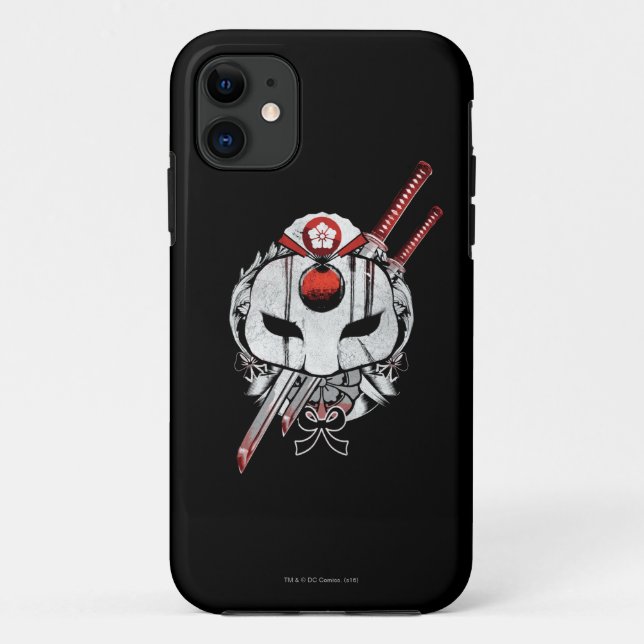 Capa Para iPhone 11 Esquadrão Suicida | Mascaramento Katana e Espadas  (Verso)