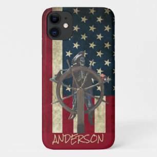Capa Para iPhone 11 Esqueleto de navio pirata personalizado