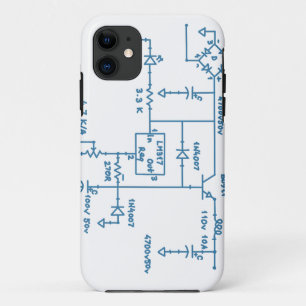Capa Para iPhone 11 esquema de circuito eletrônico tecnologia projeto 