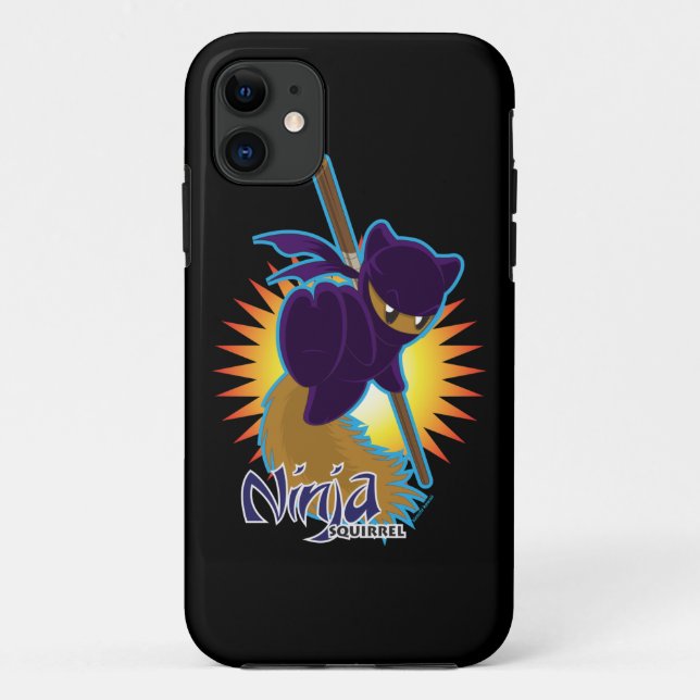 Capa Para iPhone 11 Esquilo de Ninja (Verso)