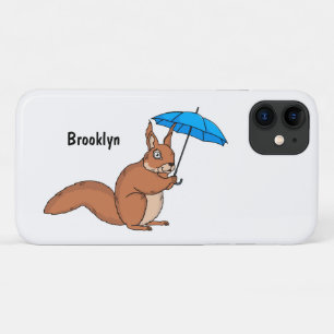 Capa Para iPhone 11 Esquilo vermelho bonito com desenho animado