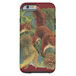 Capa Para iPhone 11 Esquilos Vintage, Criaturas Florestais, Animais Se