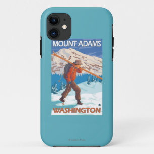 Capa Para iPhone 11 Esquis da neve do carregando do esquiador -