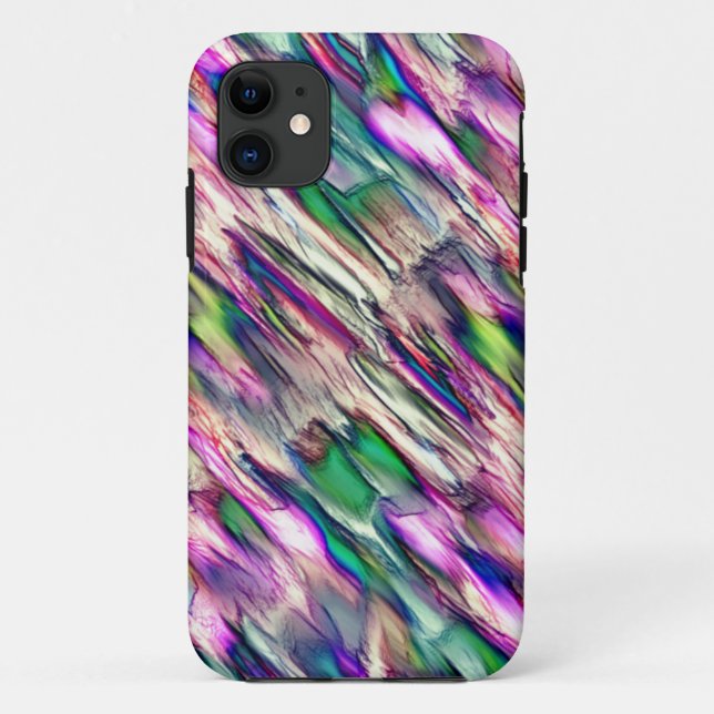 Capa Para iPhone 11 Estalagmite ou rocha com cores inflamáveis (Verso)