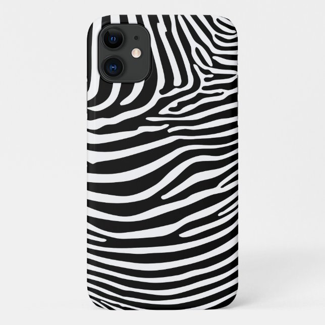 Capa Para iPhone 11 Estampa de Zebra (Verso)