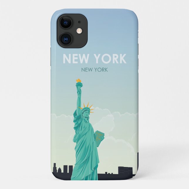 Capa Para iPhone 11 Estátua da Liberdade de Nova Iorque (Verso)