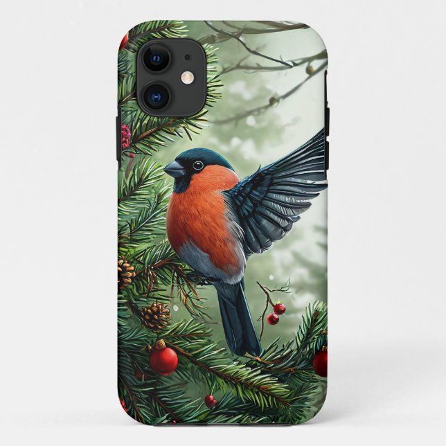 Capa Para iPhone 11 Estética de Design de Paisagem de Pássaros de Inve (Verso)