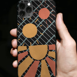 Capa Para iPhone 11 Estética de Na moda retrosolar colorida dos 80 ano