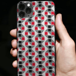 Capa Para iPhone 11 Estética moderna única vermelha e negra