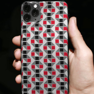 Capa Para iPhone 11 Estética moderna única vermelha e negra