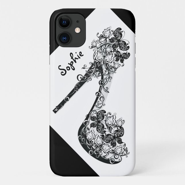 Capa Para iPhone 11 Estilettos Personalizados Calçados Saltos Altos Bo (Verso)
