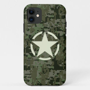 Capa Para iPhone 11 Estilo de Camuflagem Digital Decal da Marca Estela