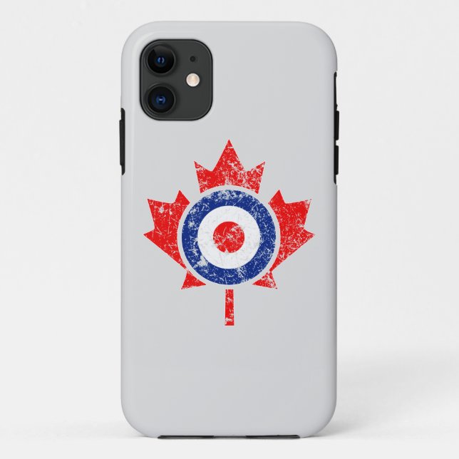 Capa Para iPhone 11 Estilo de Mod do Grunge da Rotel Folha do Mapeador (Verso)