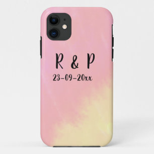 Capa Para iPhone 11 estilo de texto minimalista simples branco casamen