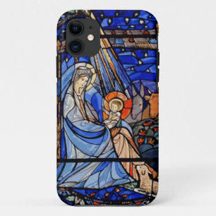 Capa Para iPhone 11 Estilo de Vidro Estido Natividade