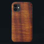 Capa Para iPhone 11 Estilo havaiano encaracolado da madeira de Koa<br><div class="desc">Imagem da madeira bonita de Koa de Havaí.</div>