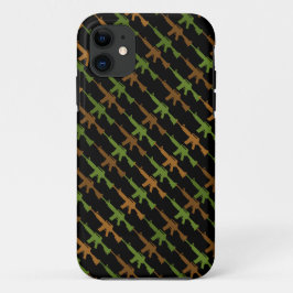 Capa Para iPhone 11 Estilo Militar Gun Camouflage GI Rifle Black