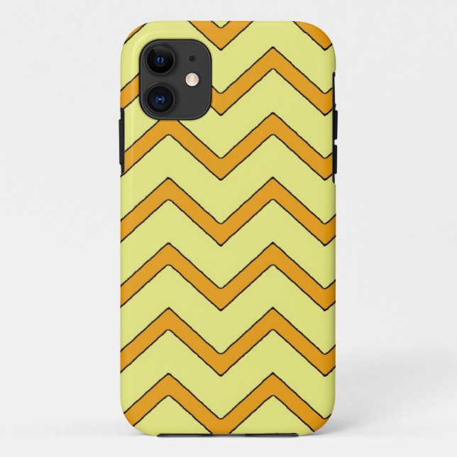 Capa Para iPhone 11 Estilo phone 5 amarelo alaranjado (Verso)