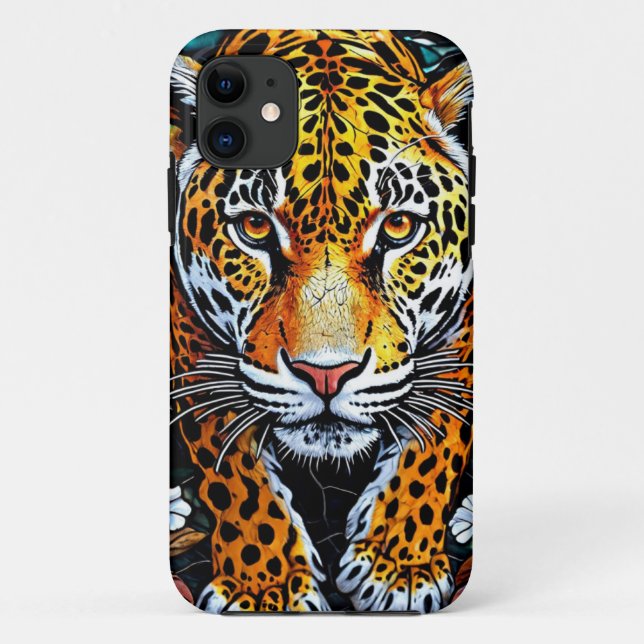 Capa Para iPhone 11 Estilo Selvagem Ousado Impressão Leopardo Luxo (Verso)
