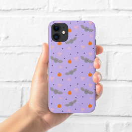 Capa Para iPhone 11 Estojo de telefone com estampa de morcego roxo de