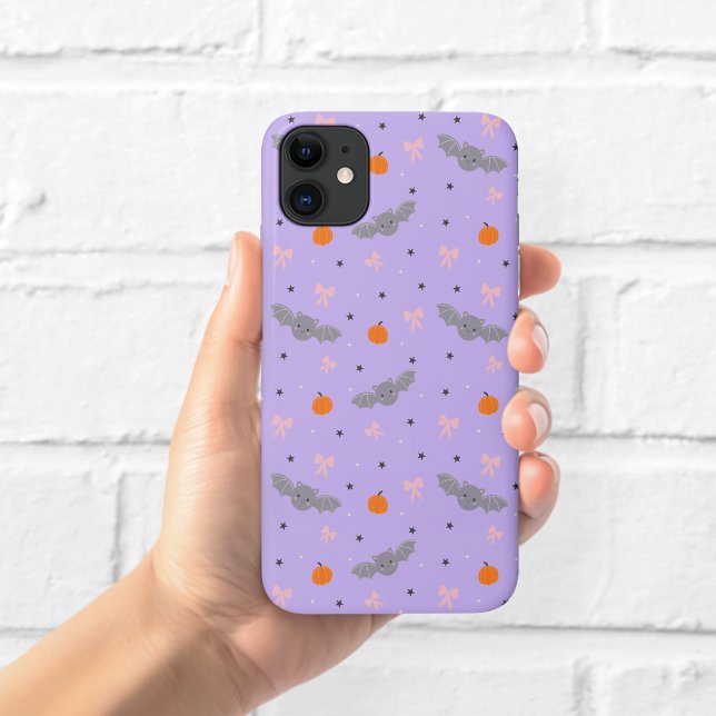 Capa Para iPhone 11 Estojo de telefone com estampa de morcego roxo de  (Criador carregado)