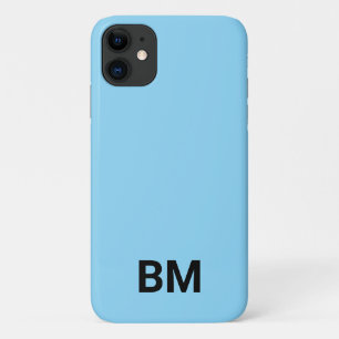 Capa Para iPhone 11 Estojo de Telefone com Monograma de Inicial Minima