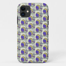 Estojo de Telefone com Padrão de Caracol Fofo – Re