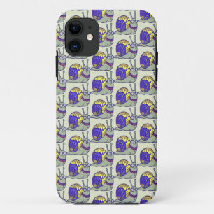 Capa Para iPhone 11 Estojo de Telefone com Padrão de Caracol Fofo – Re