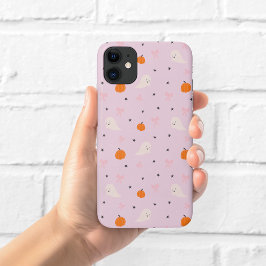 Capa Para iPhone 11 Estojo de telefone com padrão de fantasma cor-de-r