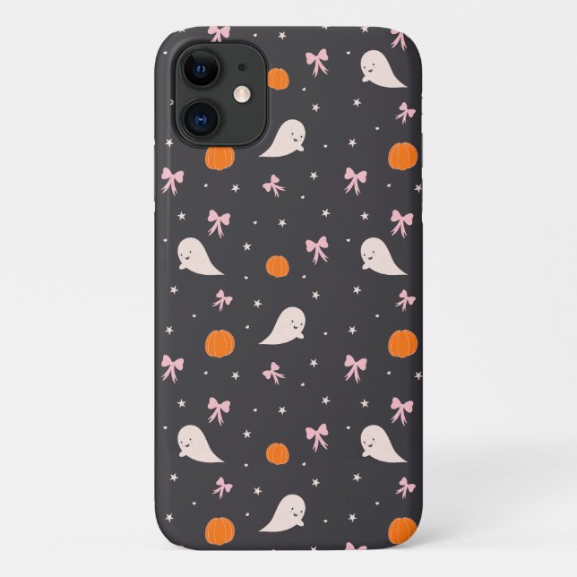 Capa Para iPhone 11 Estojo de telefone com padrão de fantasma fofo de  (Verso)